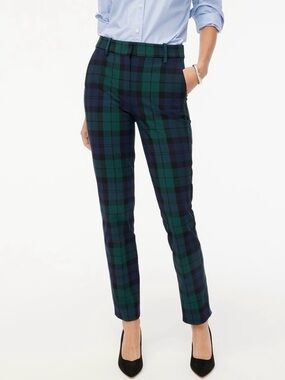 J. Crew Black & Green Plaid Dress Pants